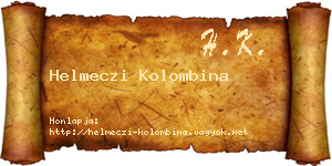 Helmeczi Kolombina névjegykártya